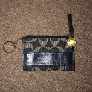 Coach Denim Coin Purse/Keychain/Card Holder